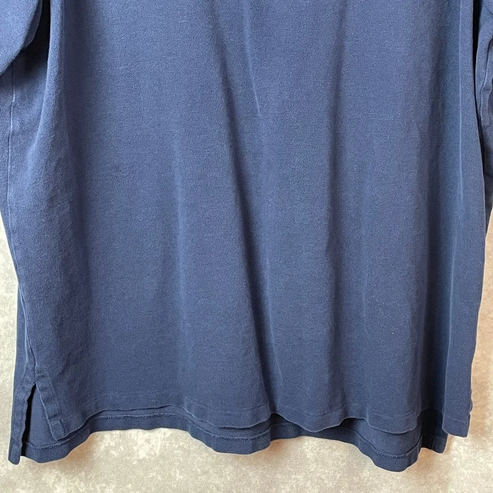 POLO RALPH LAUREN Polo Shirt Mens 2XL Blue Custom Fit Cotton Short Sleeve Casual